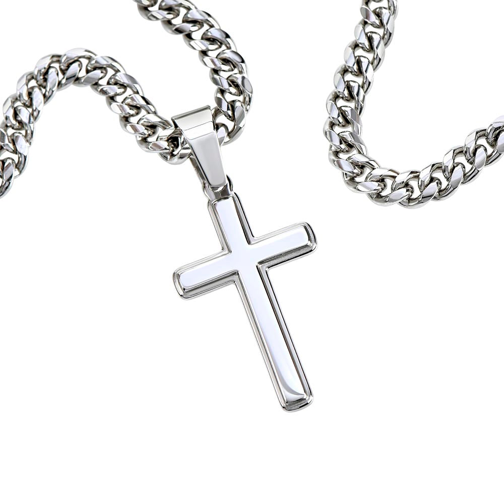 Faithful Love Cross Necklace – Gift for Boyfriend, Husband, or Fiancé