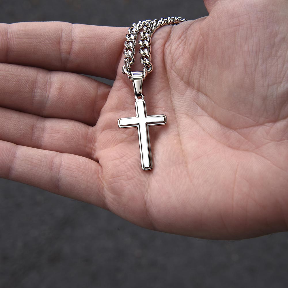 Faithful Love Cross Necklace – Gift for Boyfriend, Husband, or Fiancé