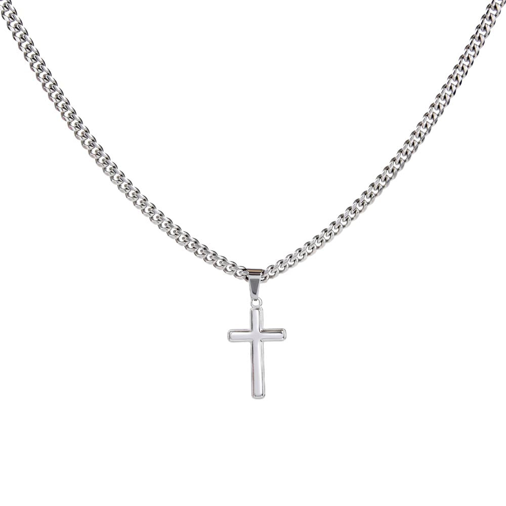 Faithful Love Cross Necklace – Gift for Boyfriend, Husband, or Fiancé