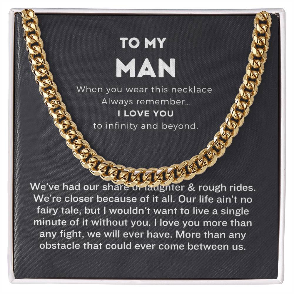 Jewelry for My Man - When you wear this necklace  Always remember… I LOVE YOU to infinity and beyond.