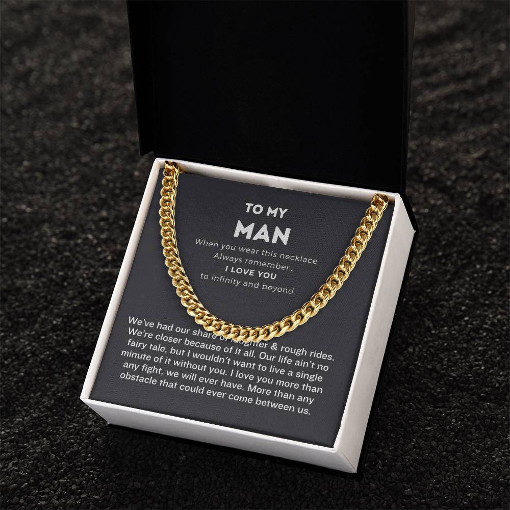 Jewelry for My Man - When you wear this necklace  Always remember… I LOVE YOU to infinity and beyond.